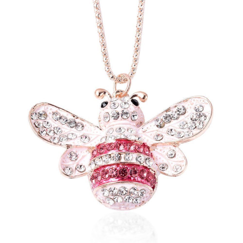 Bee Pendant Necklace 29 Inch